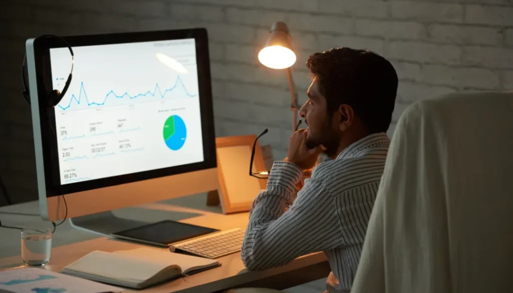 Gráfico de desempenho web mostrando a perda de faturamento de uma empresa devido a um site lento em carregamento.