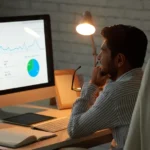 Gráfico de desempenho web mostrando a perda de faturamento de uma empresa devido a um site lento em carregamento.